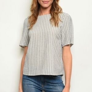 Navy Stripes Top